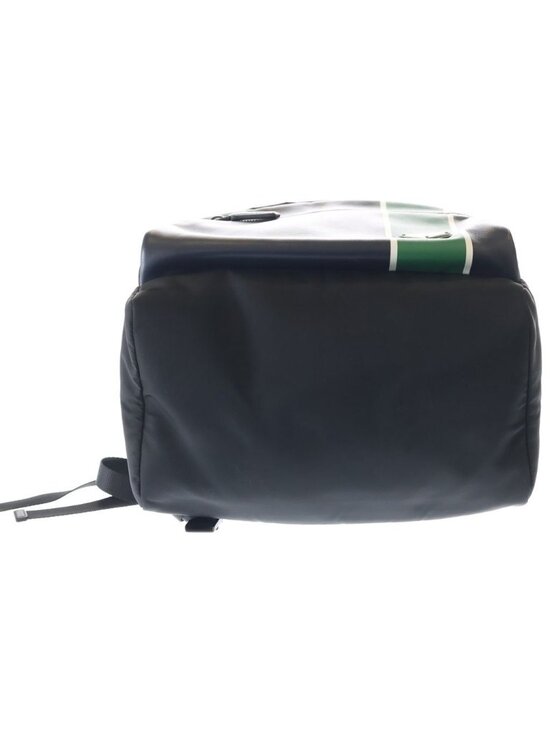 Prada Tessuto Backpack Bicolor Black Green Nylon Leather Silver main image 5
